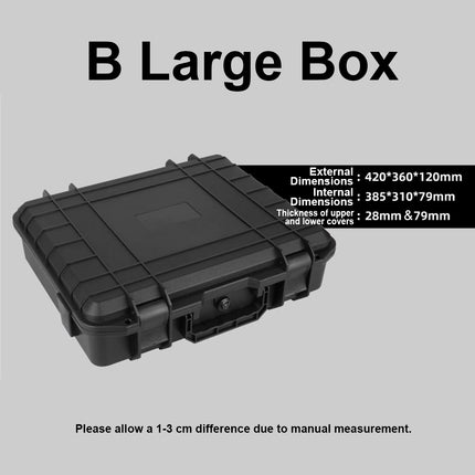 2 Sizes Plastic Equipment Box Portable Power Storage Customized Watch Toolbox