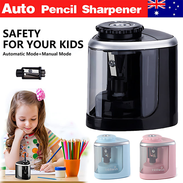 Automatic Electric Pencil Sharpener Operated Students Desktop With 2 Blades