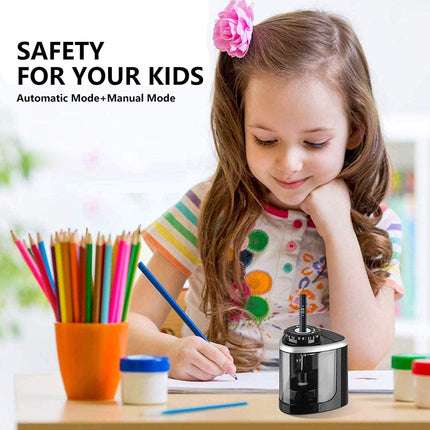 Automatic Electric Pencil Sharpener Operated Students Desktop With 2 Blades