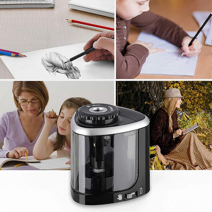 Automatic Electric Pencil Sharpener Operated Students Desktop With 2 Blades