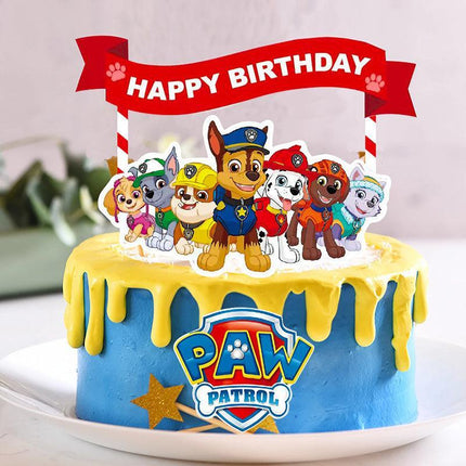 Paw Patrol Cake Topper Kids Birthday Party Cake Decoration Party Supplies - Aimall