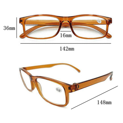 6 Pairs Brown Reading Glasses Lightweight Resin Frame for Men and Women
