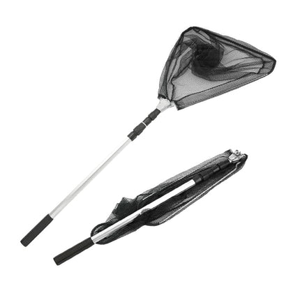 Fishing Net Landing Mesh Fish Catch Tool Telescopic Pole Folding Handle Foldable
