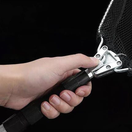 Fishing Net Landing Mesh Fish Catch Tool Telescopic Pole Folding Handle Foldable