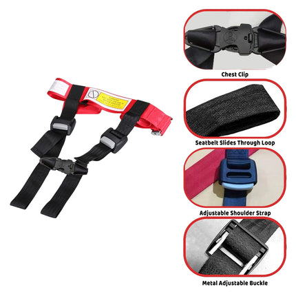 Adjustable Airplane Travel Safety Seat Strap for Children Toddler Secure Seat Belt