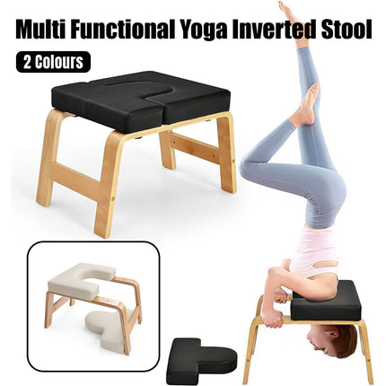 Wooden Yoga Handstand Stool Professional Core Strength Training Home Yoga Chair