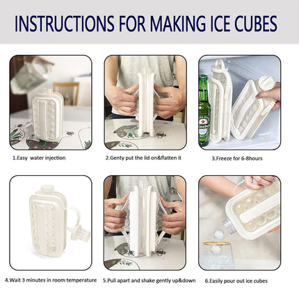 Portable Ice Hockey Pot Ice Cube Tray Water Bottle Clear Household Ice Maker