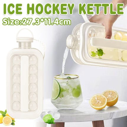 Portable Ice Hockey Pot Ice Cube Tray Water Bottle Clear Household Ice Maker