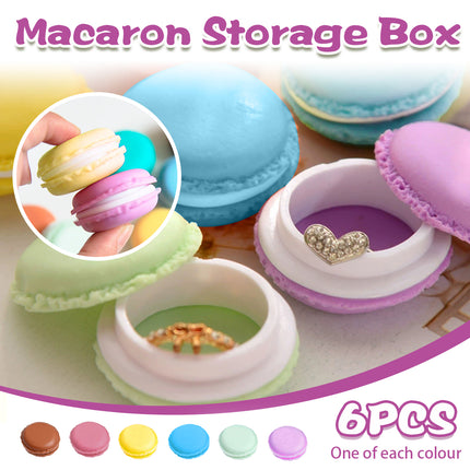 6PCS Macaron Jewelry Box Mini Storage Case Small Multi Functional Organizer