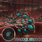 Vintage 1.58cts Rose Cut Diamond Gemstone Studded Silver Peacock Brooch Jewelry