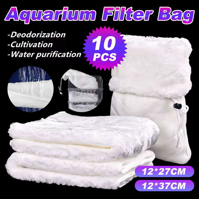 10PCS Aquarium Fish Tank Filter Bags for Fish Tanks Water Clean Durable Safe
