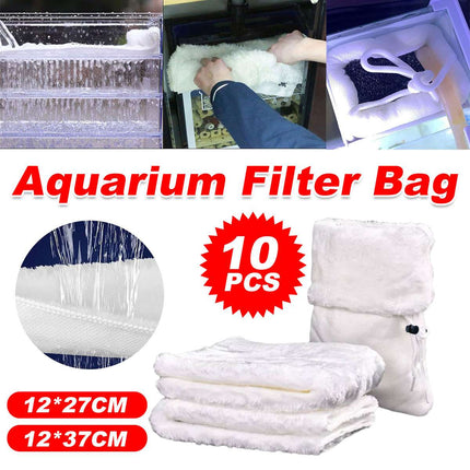 10PCS Aquarium Fish Tank Filter Bags for Fish Tanks Water Clean Durable Safe
