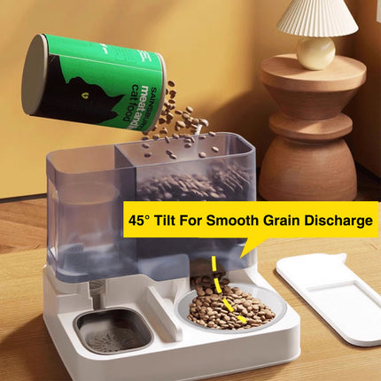Automatic Cat Feeder Water Dispenser All in One Plastic Bowl for Cats and Dogs