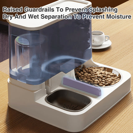 Automatic Cat Feeder Water Dispenser All in One Plastic Bowl for Cats and Dogs