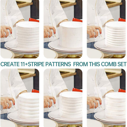 6PCS Acrylic Cake Scraper Set Decorating Edge Smoother for Baking and Icing