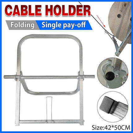 Cable Drum Holder Stand Rg6 Telstra Nbn Wire Reel Caddy Foldable Bearing Roller