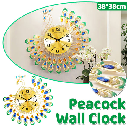 Minimalist Peacock Creative Living Room Wall Clock Home Decor Clock Silent