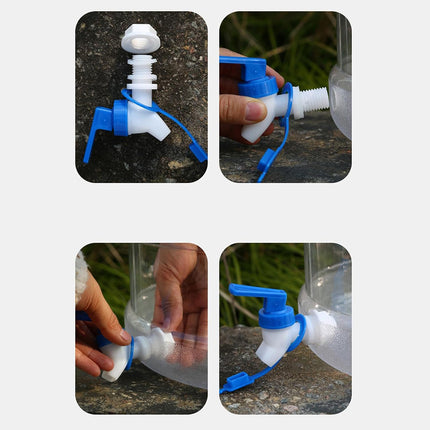 7.5L Household Transparent Water Storage Bucket Wide Mouth Round Barrel with Tap