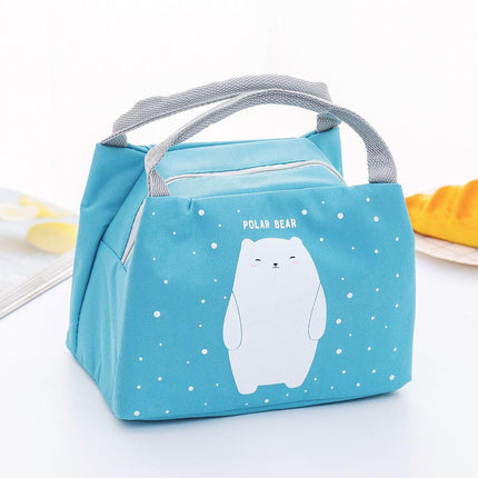 Portable Insulated Thermal Lunch Box Carry Tote Picnic Case Storage Bag 21x17x15cm