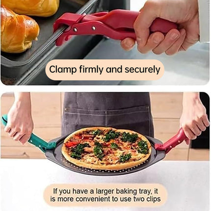 2PCS Anti Slip Silicone Heat Resistant Plate Bowl Clip Holder Kitchen Tool