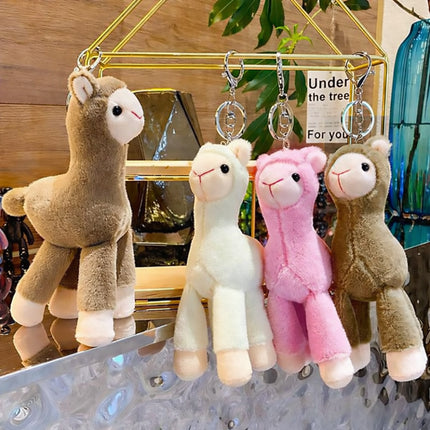 Cute Mini Alpaca Soft Plush Stuffed Doll Toys Keychain Cartoon Bag Pendant