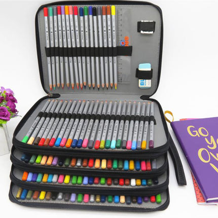 Large Capacity Foldable Pencil Case 168 Slots Pen Storage Organiser Bag