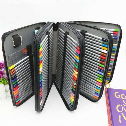 Large Capacity Foldable Pencil Case 168 Slots Pen Storage Organiser Bag