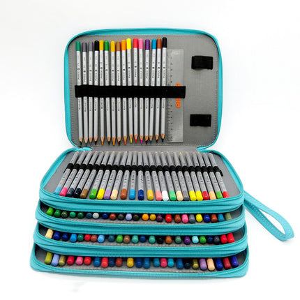 Large Capacity Foldable Pencil Case 168 Slots Pen Storage Organiser Bag
