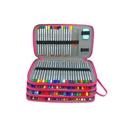 Large Capacity Foldable Pencil Case 168 Slots Pen Storage Organiser Bag