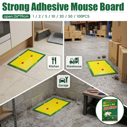 Up to 100X Mouse Traps Rat Mice Mouse Trap Board Snare Catcher Board Pad
