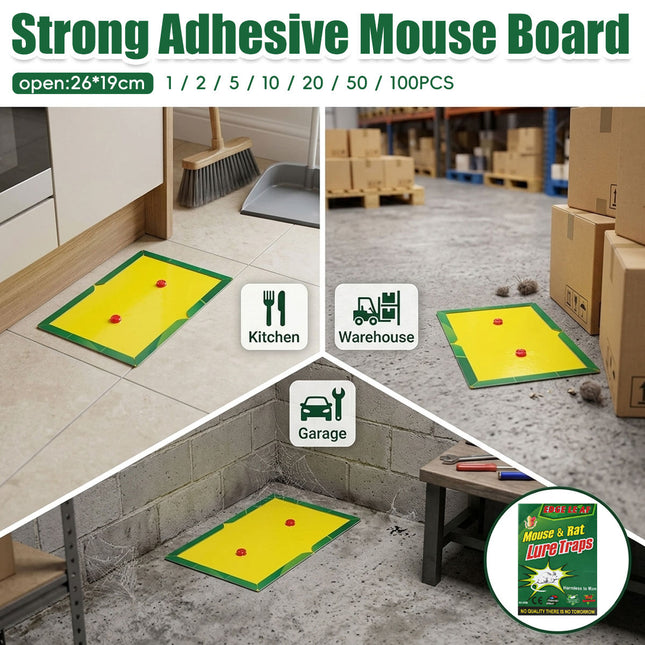 Up to 100X Mouse Traps Rat Mice Mouse Trap Board Snare Catcher Board Pad