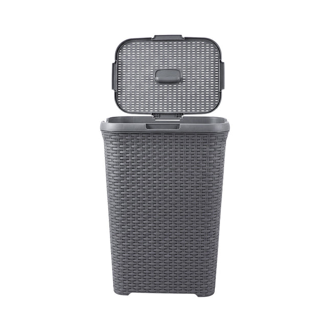 Laundry Basket Plastic Rattan Style Large Capacity Clothes Toy Storage Organizer