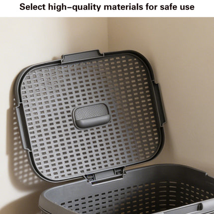 Laundry Basket Plastic Rattan Style Large Capacity Clothes Toy Storage Organizer