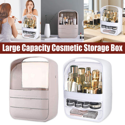 Simple Cosmetic Storage Box Large Capacity Desktop Dustproof Makeup Organizer