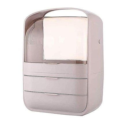 Simple Cosmetic Storage Box Large Capacity Desktop Dustproof Makeup Organizer