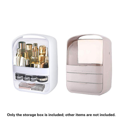 Simple Cosmetic Storage Box Large Capacity Desktop Dustproof Makeup Organizer