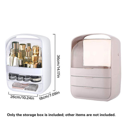 Simple Cosmetic Storage Box Large Capacity Desktop Dustproof Makeup Organizer