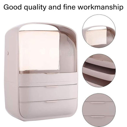 Simple Cosmetic Storage Box Large Capacity Desktop Dustproof Makeup Organizer