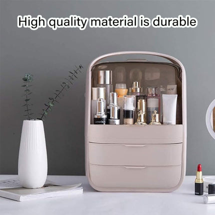Simple Cosmetic Storage Box Large Capacity Desktop Dustproof Makeup Organizer