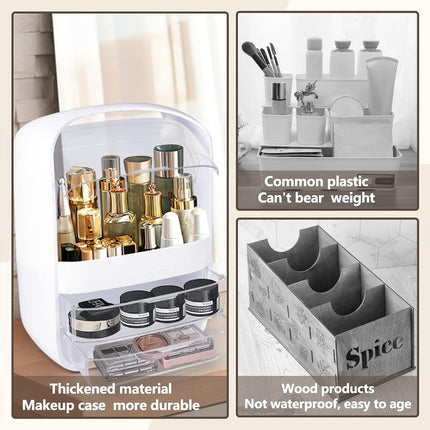 Simple Cosmetic Storage Box Large Capacity Desktop Dustproof Makeup Organizer