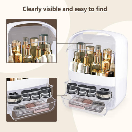 Simple Cosmetic Storage Box Large Capacity Desktop Dustproof Makeup Organizer