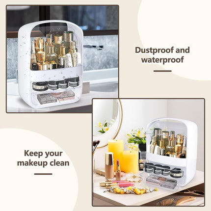 Simple Cosmetic Storage Box Large Capacity Desktop Dustproof Makeup Organizer