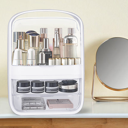 Simple Cosmetic Storage Box Large Capacity Desktop Dustproof Makeup Organizer