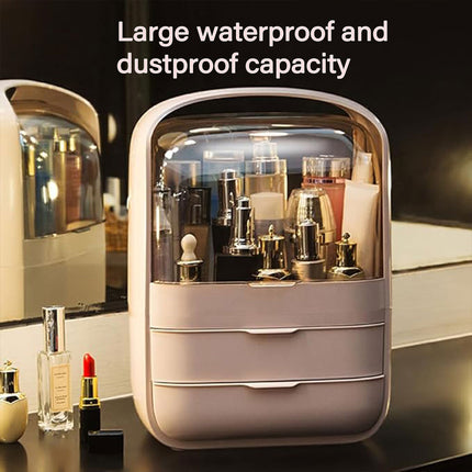 Simple Cosmetic Storage Box Large Capacity Desktop Dustproof Makeup Organizer