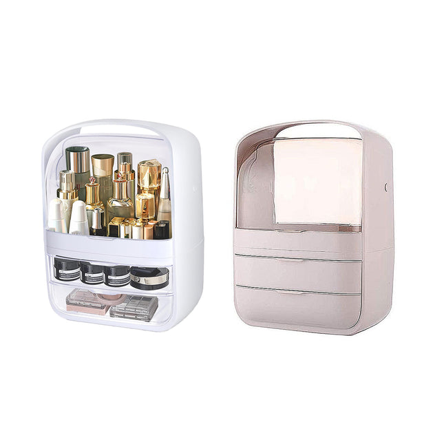 Simple Cosmetic Storage Box Large Capacity Desktop Dustproof Makeup Organizer