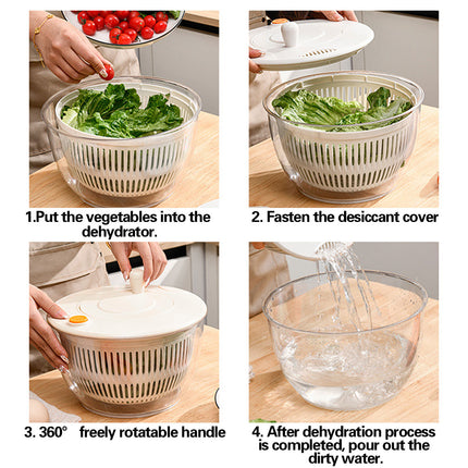 Salad Spinner Vegetable Dryer Fruit Dehydrator Multi Functional Kitchen Tool