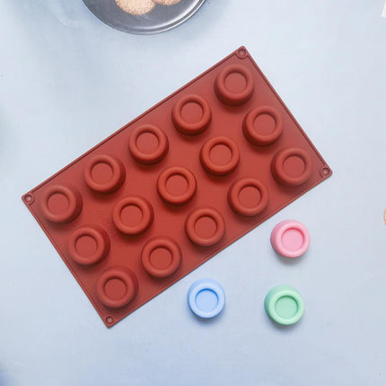 18 Cavity Mini Donut Doughnut Chocolate Pan Tray Silicone Mold Baking Cake Mould