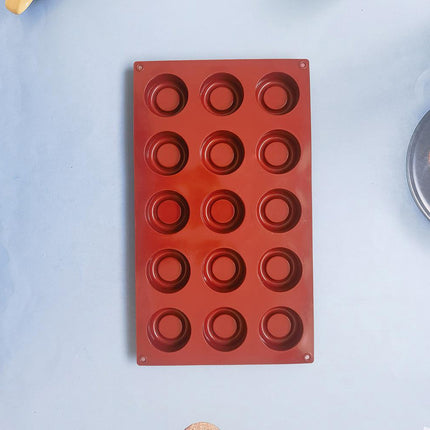 18 Cavity Mini Donut Doughnut Chocolate Pan Tray Silicone Mold Baking Cake Mould