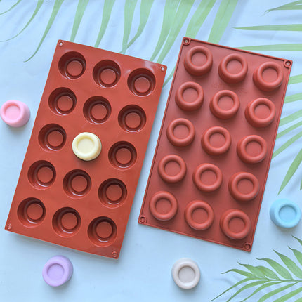 18 Cavity Mini Donut Doughnut Chocolate Pan Tray Silicone Mold Baking Cake Mould