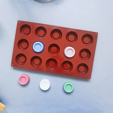 18 Cavity Mini Donut Doughnut Chocolate Pan Tray Silicone Mold Baking Cake Mould